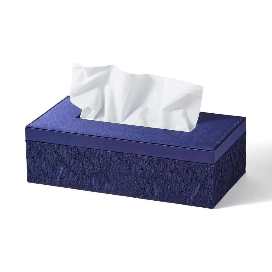 Lace Tissue Box Navy