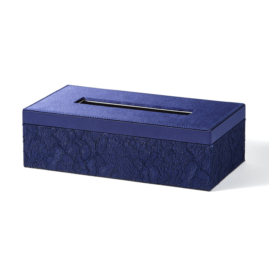 Lace Tissue Box Navy