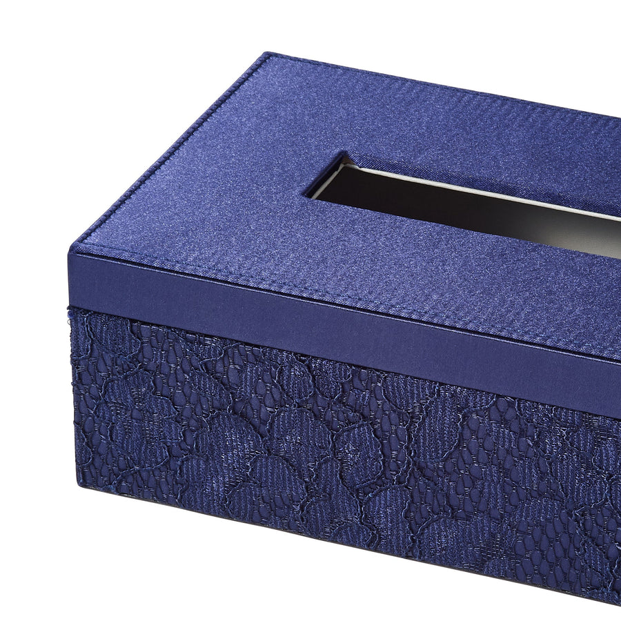 Lace Tissue Box Navy