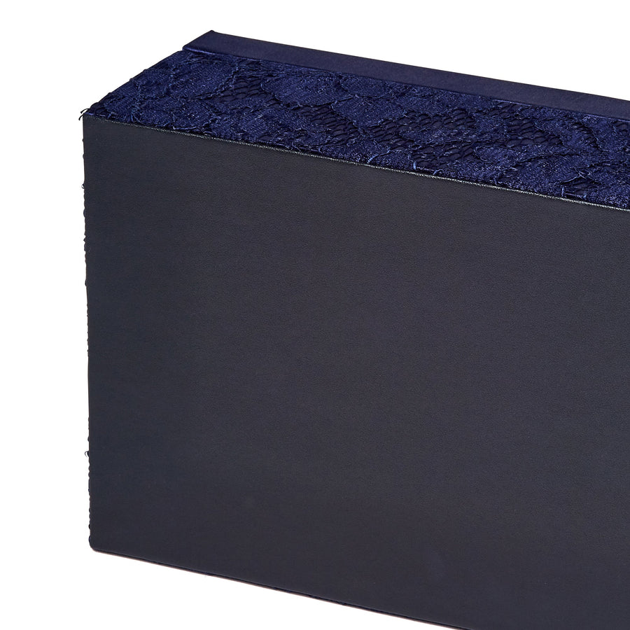 Lace Tissue Box Navy