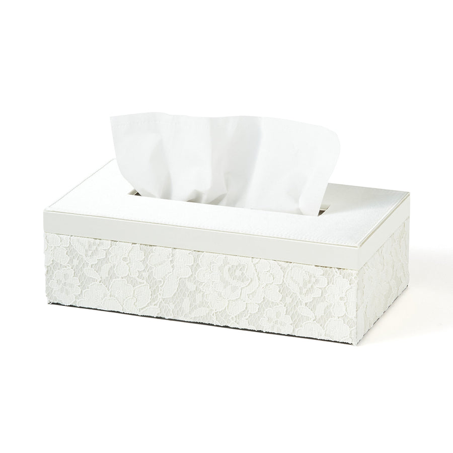 Lace Tissue Box Ivory