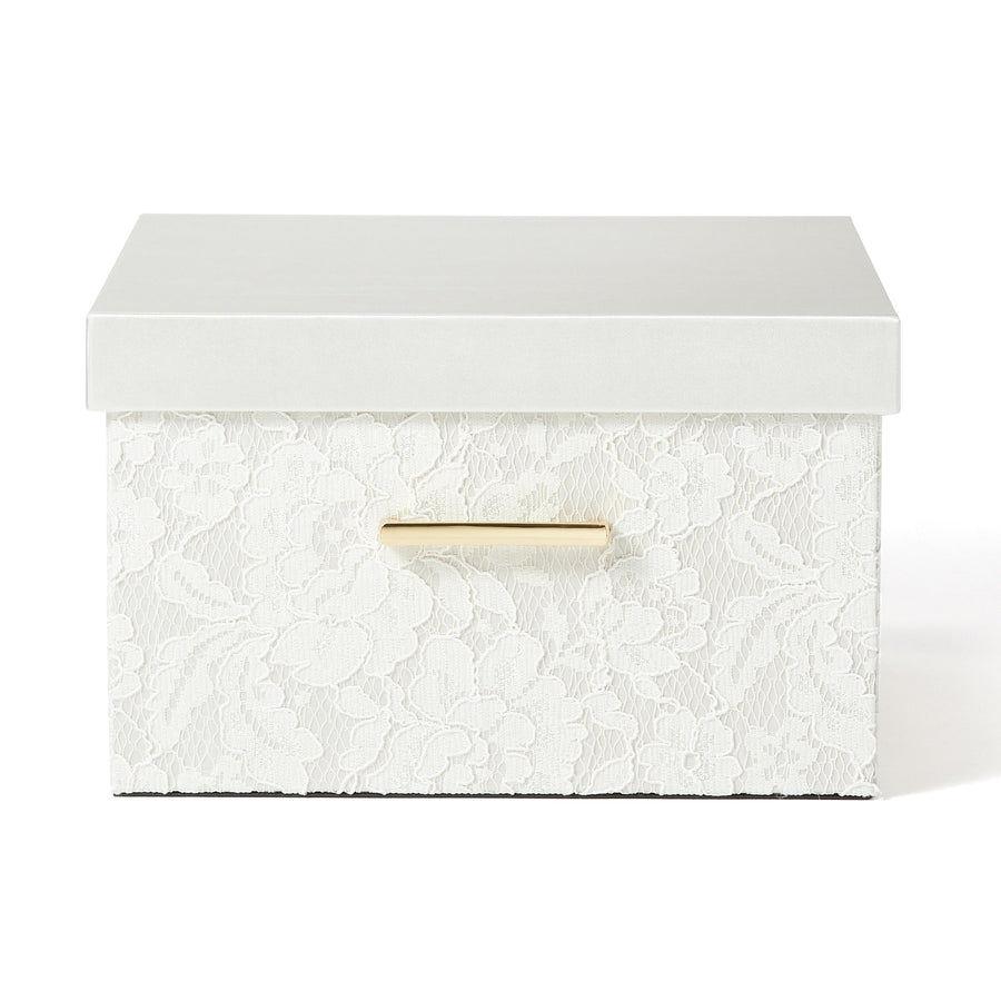 Lace Box L Ivory