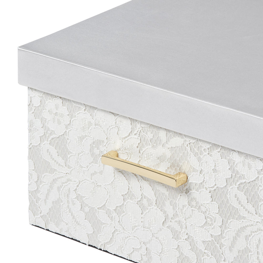 Lace Box L Ivory