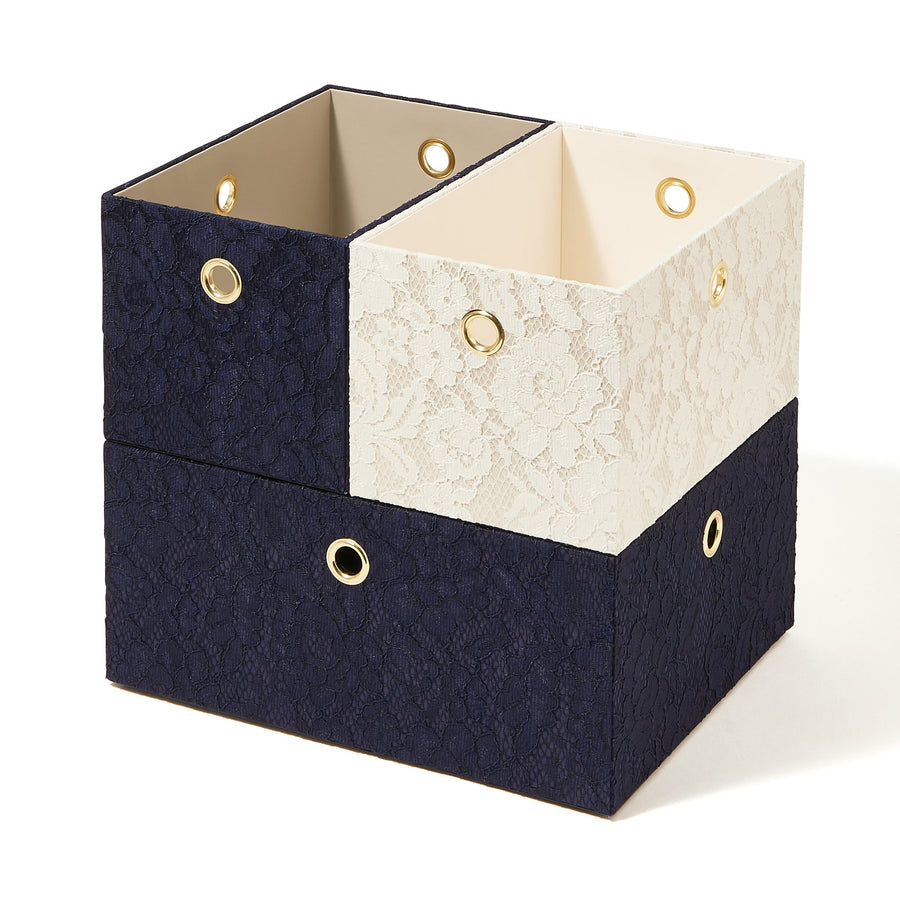 Lace Stacking Box S Ivory