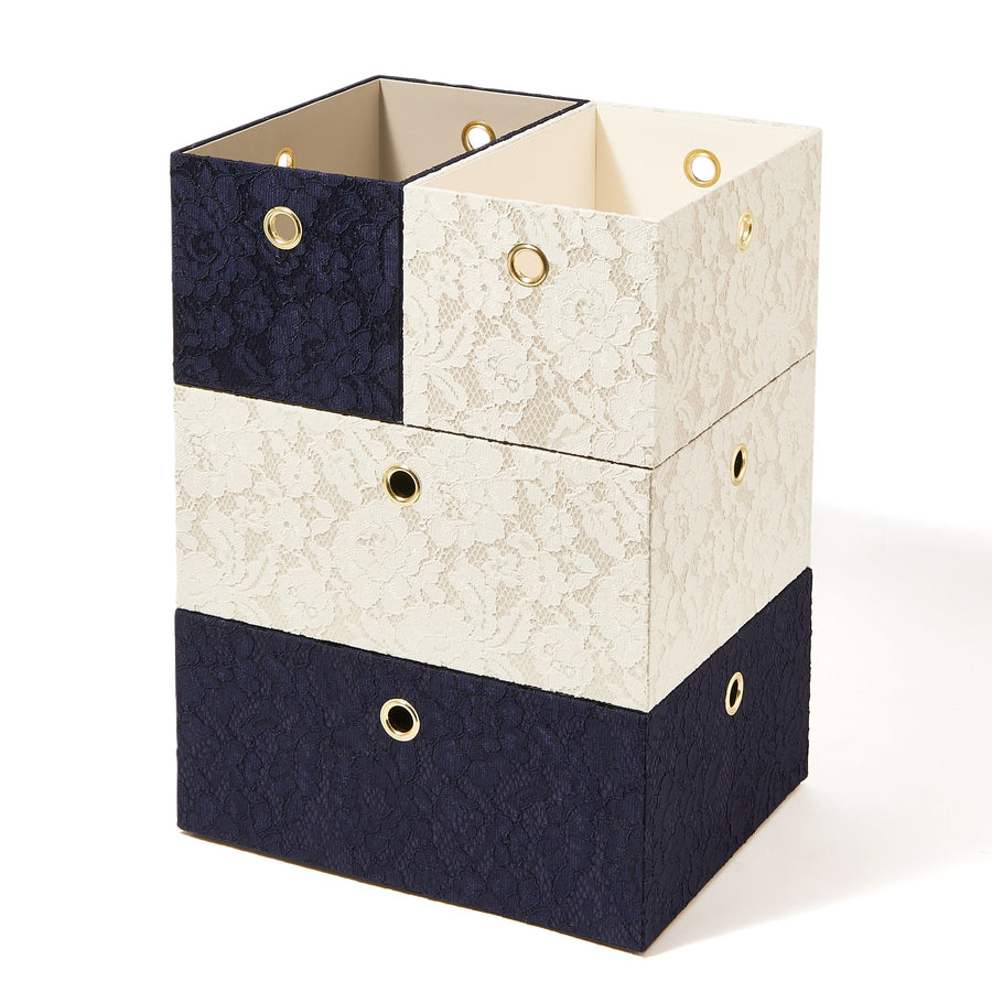 Lace Stacking Box S Ivory