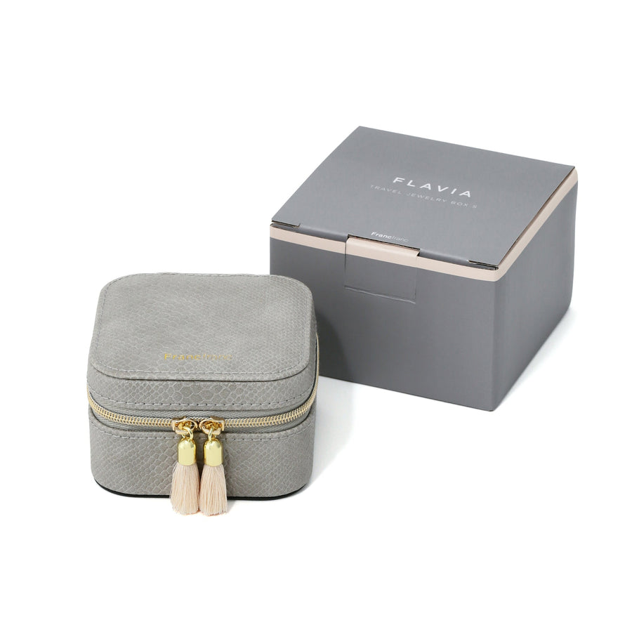 Flavia Travel Jewelry Box, Grey