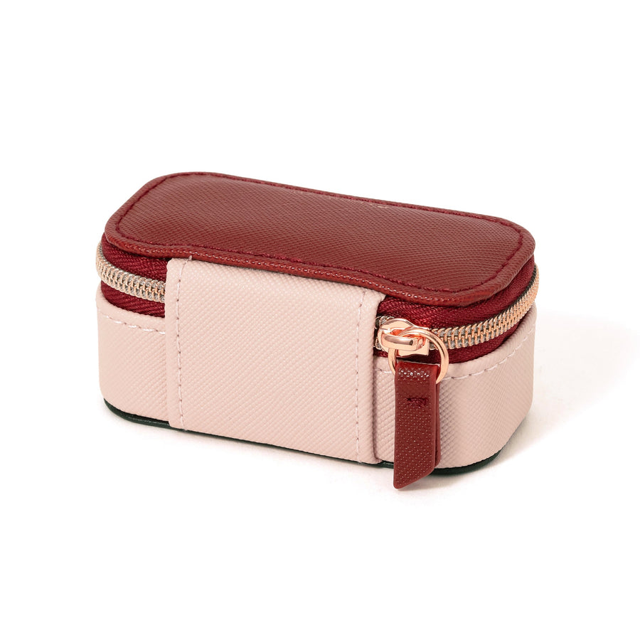 Bicolor Mini Travel Jewelry Box, Pink