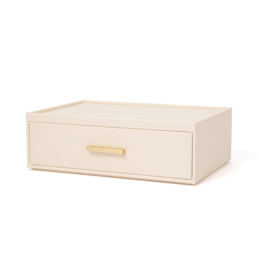 Stacking Jewelry Box Open Multi L White