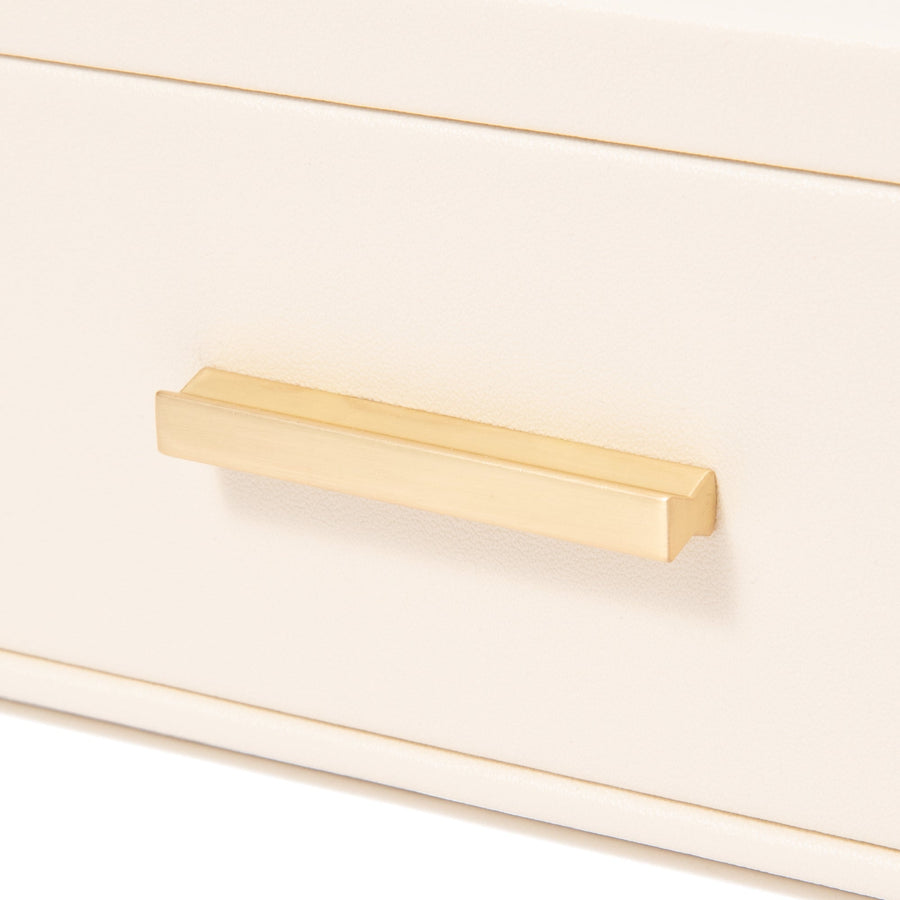 Stacking Jewelry Box Open Multi L White