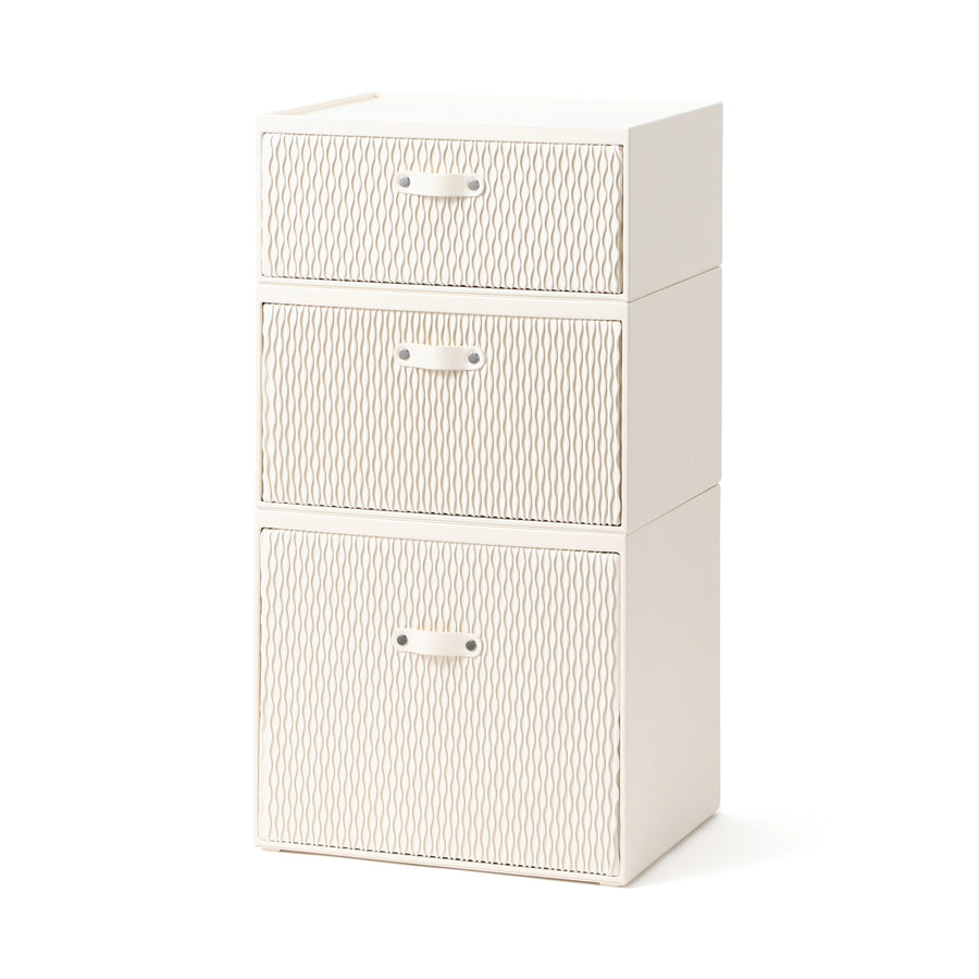 ウェーブ スタッキングドロワー L アイボリー