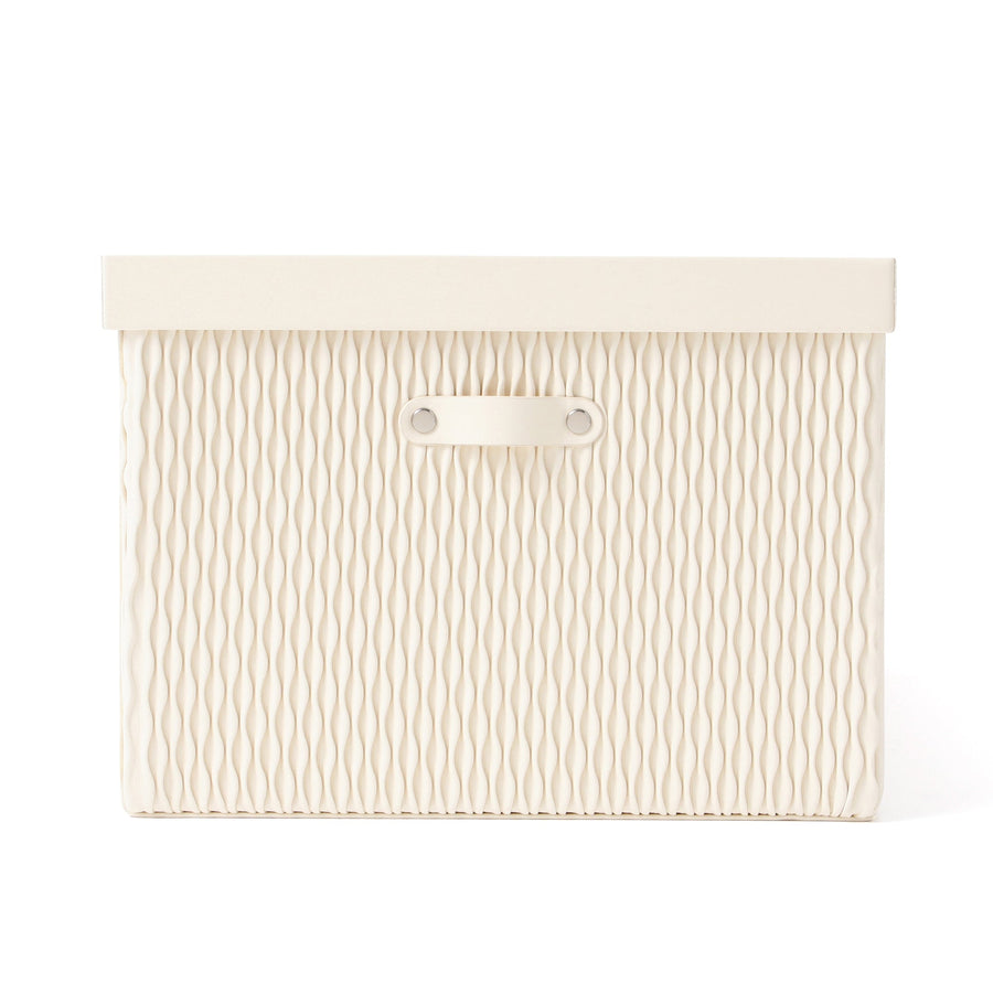 ウェーブ 大型ボックス L アイボリー