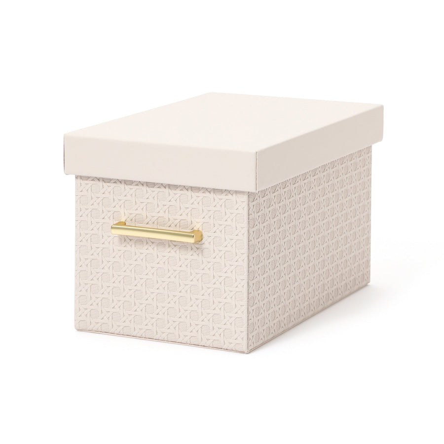エンボス ボックス S アイボリー