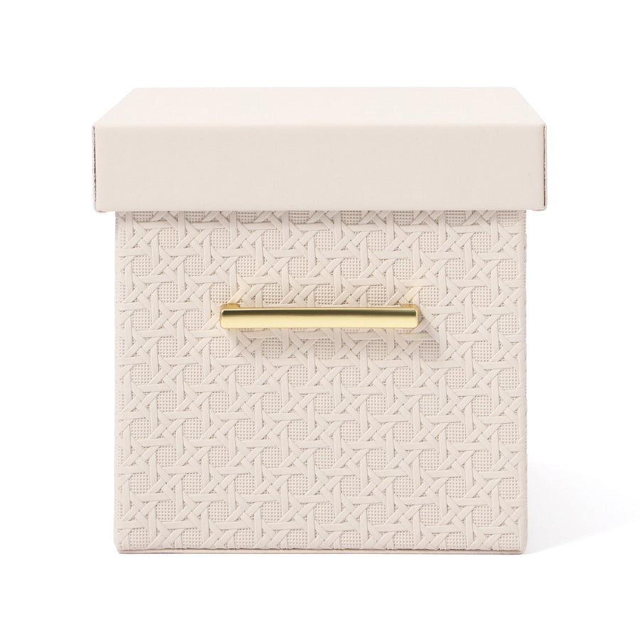 エンボス ボックス S アイボリー