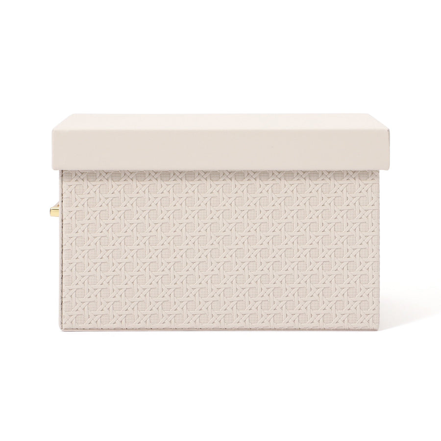 エンボス ボックス S アイボリー