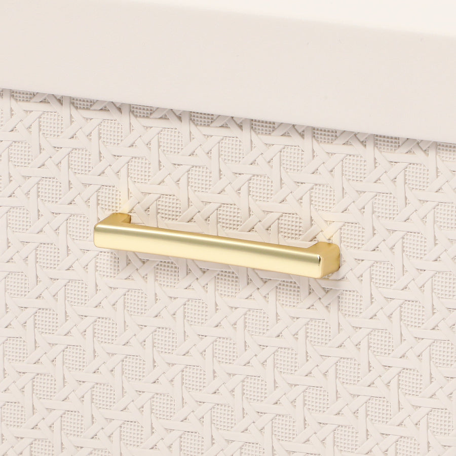 エンボス ボックス S アイボリー