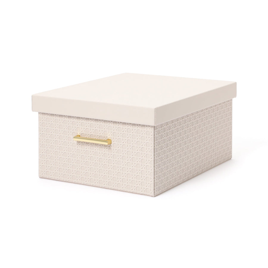 エンボス ボックス L アイボリー