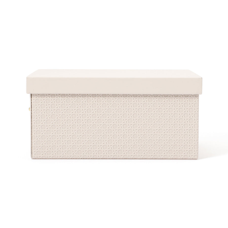 エンボス ボックス L アイボリー
