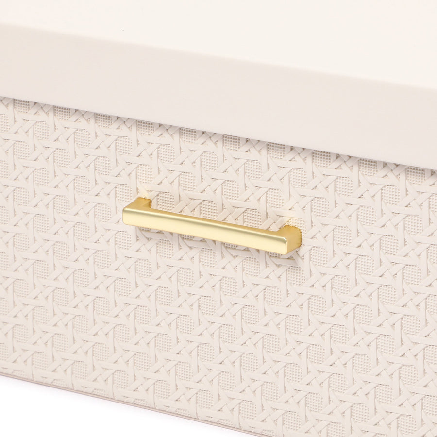 エンボス ボックス L アイボリー