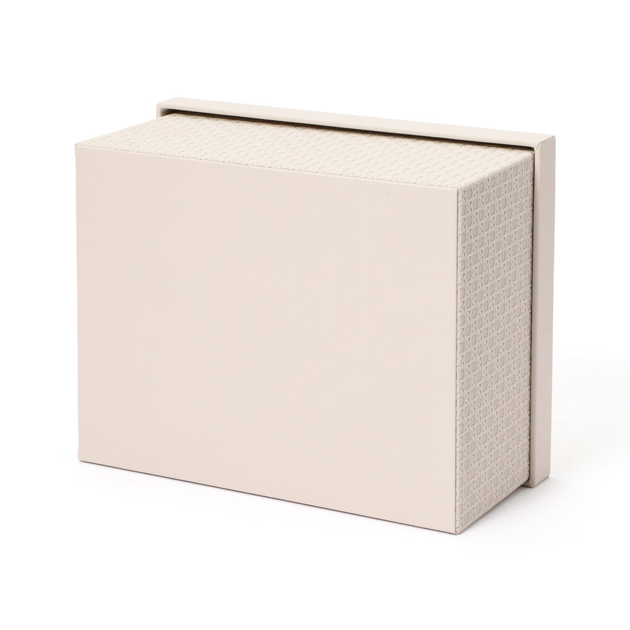 エンボス ボックス L アイボリー