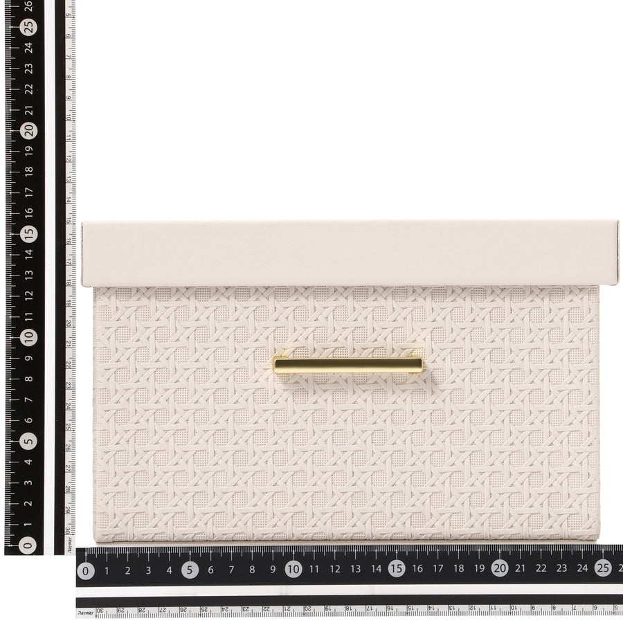 エンボス ボックス L アイボリー