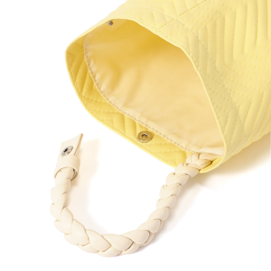 キルティング 掛けられるティッシュカバー イエロー