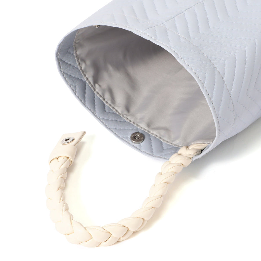 キルティング 掛けられるティッシュカバー ブルー