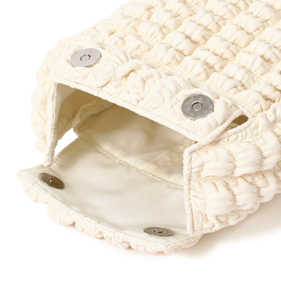 モコモコ 掛けられるティッシュカバー アイボリー