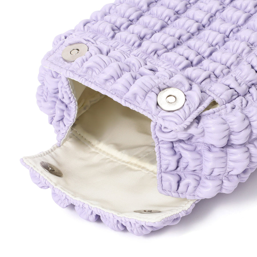 モコモコ 掛けられるティッシュカバー パープル