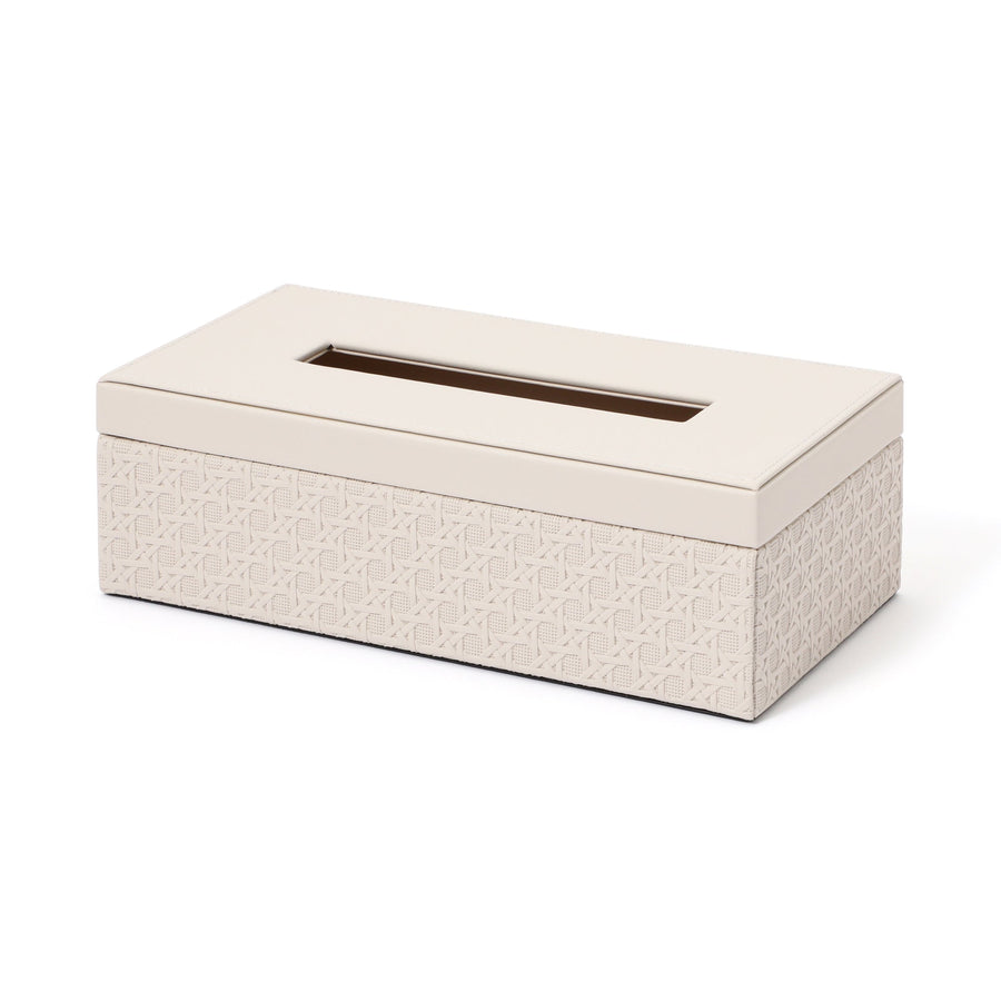 エンボス ティッシュボックス アイボリー