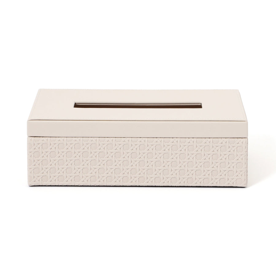 エンボス ティッシュボックス アイボリー
