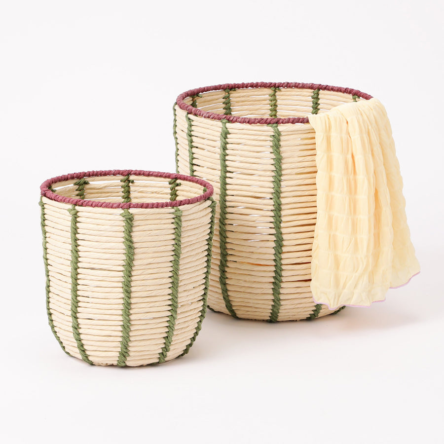 ピンストライプ バスケット S