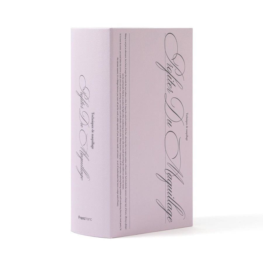 ブック ティッシュボックス タイポグラフィ ライトピンク