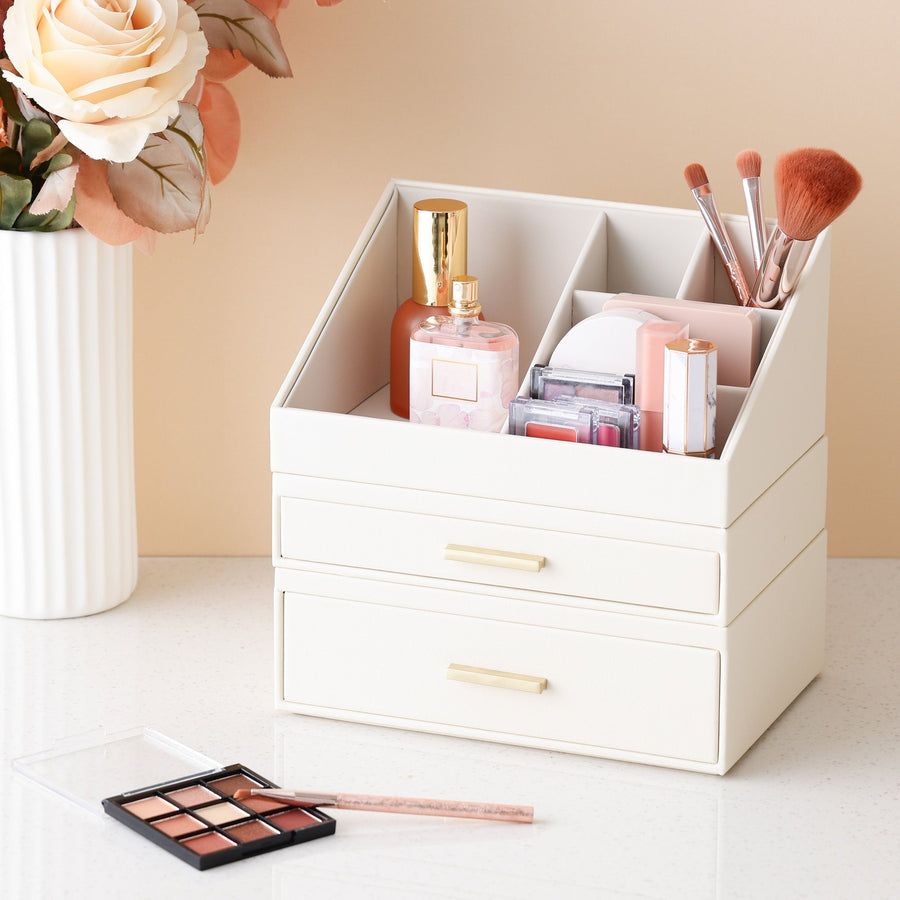 スタッキング コスメ オーガナイザー ホワイト