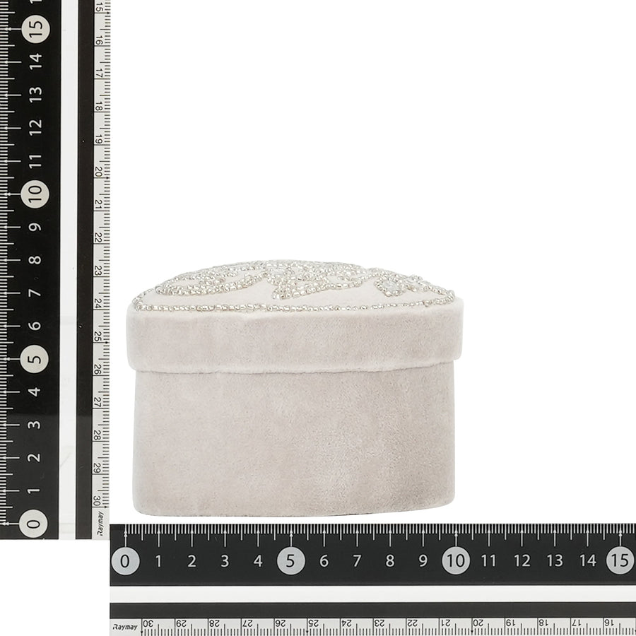 ビーズ刺繍 マルチボックス グレー