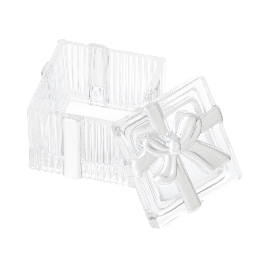 ガラス小物入れ ギフトボックス スクエア シルバー