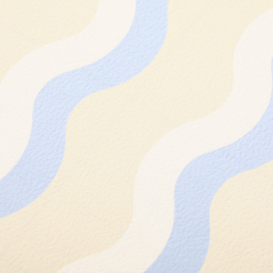 リムーバブル ウォールペーパー ウェーブ ライトイエロー