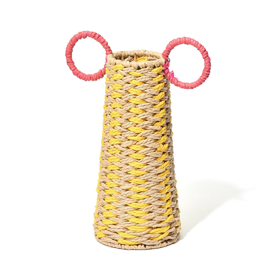 バスケット ベース オブジェ イエロー