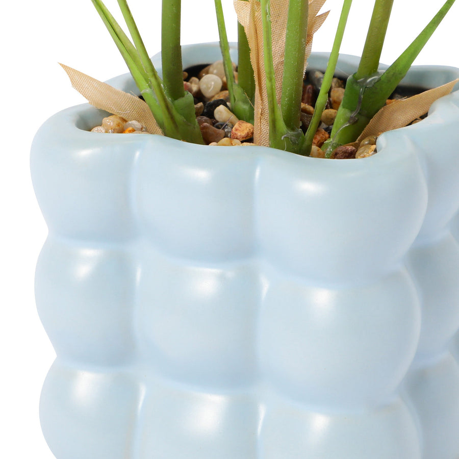 ポット付きアートグリーン パーム