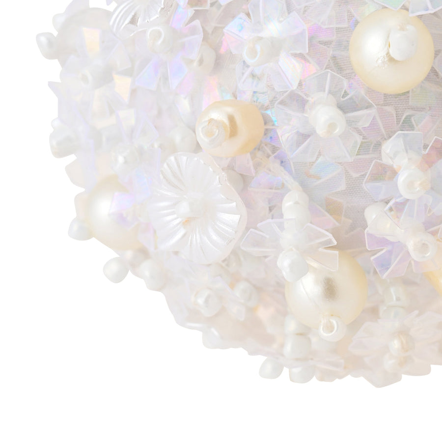 ビーズオーナメント フラワー パール