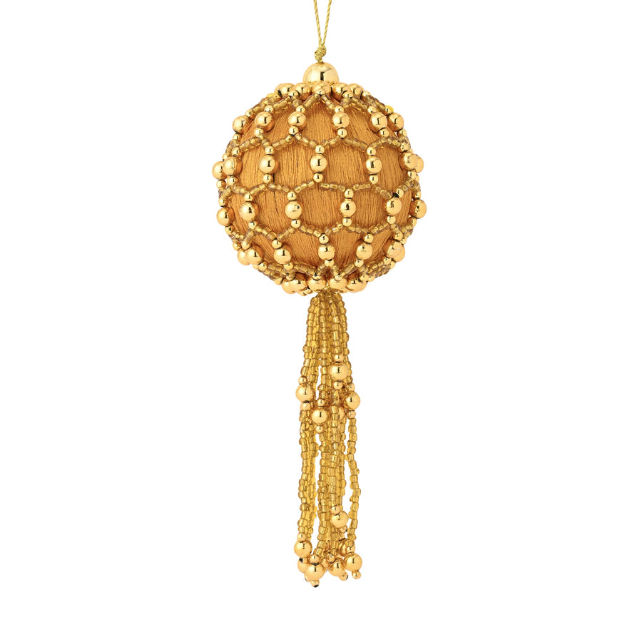 タッセルオーナメント ビーズ ゴールド