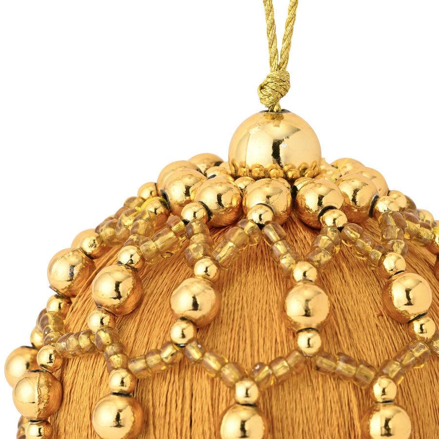 タッセルオーナメント ビーズ ゴールド
