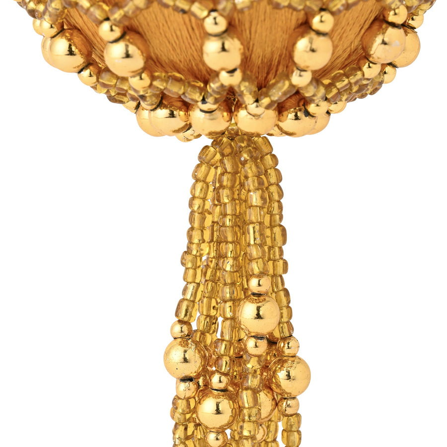 タッセルオーナメント ビーズ ゴールド