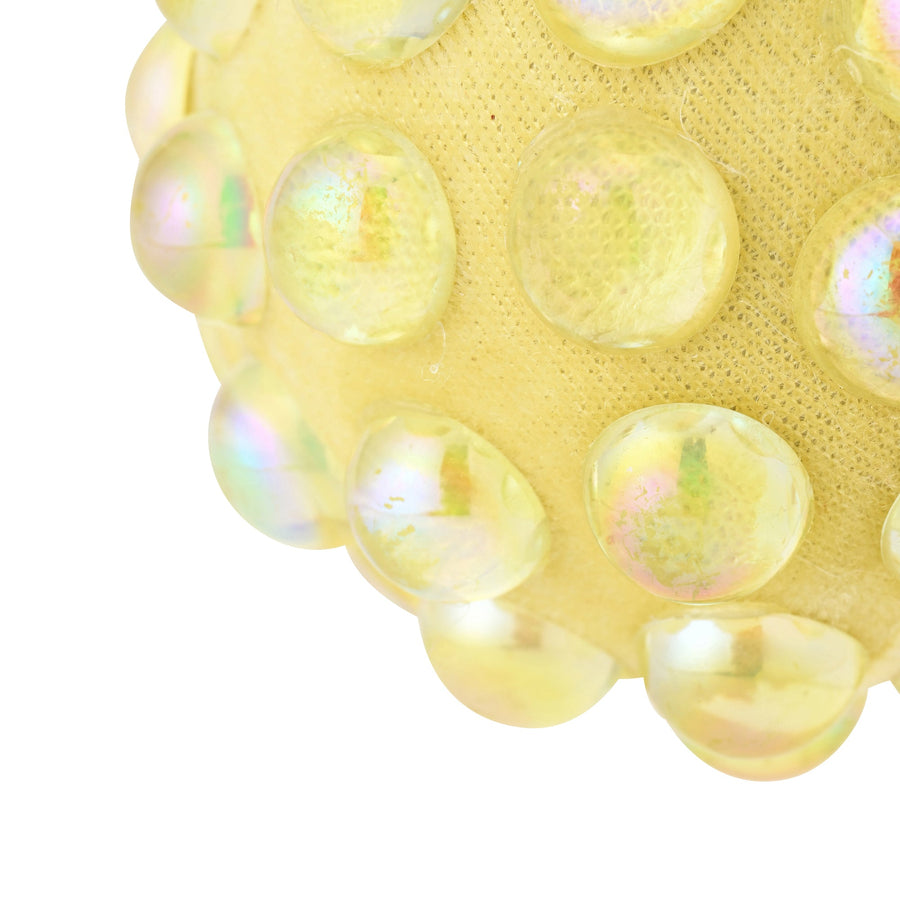 ファブリックオーナメント ドット イエロー