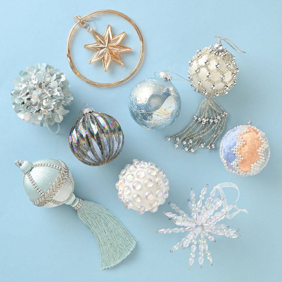 ファブリックオーナメント ビジュー パステル