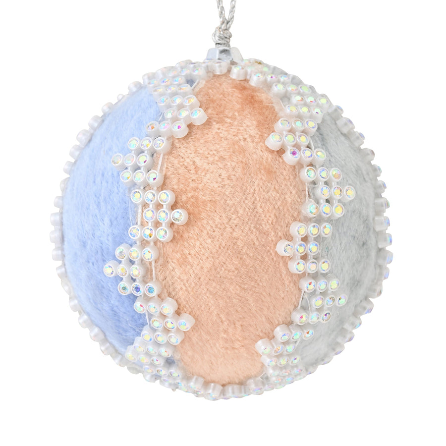 ファブリックオーナメント ビジュー パステル