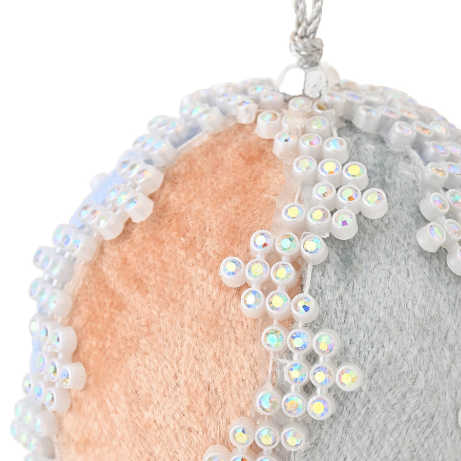 ファブリックオーナメント ビジュー パステル