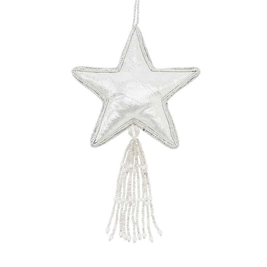 ビーズオーナメント スター シルバー