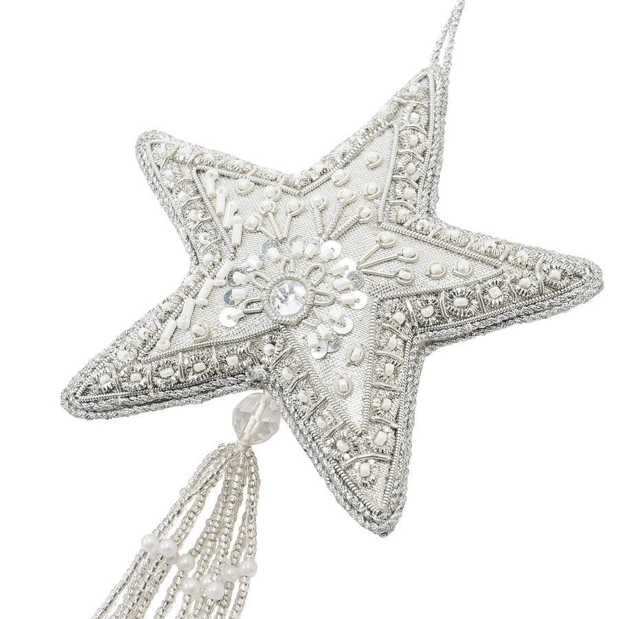 ビーズオーナメント スター シルバー