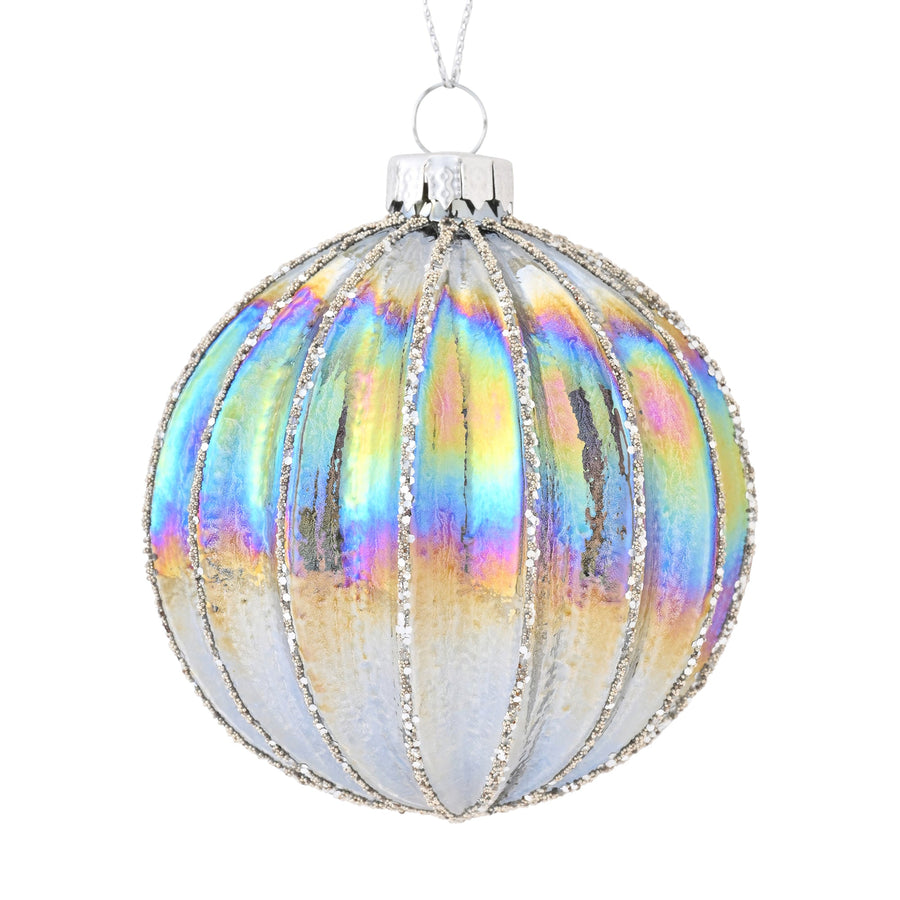 ガラスオーナメント オーロラ ストライプ