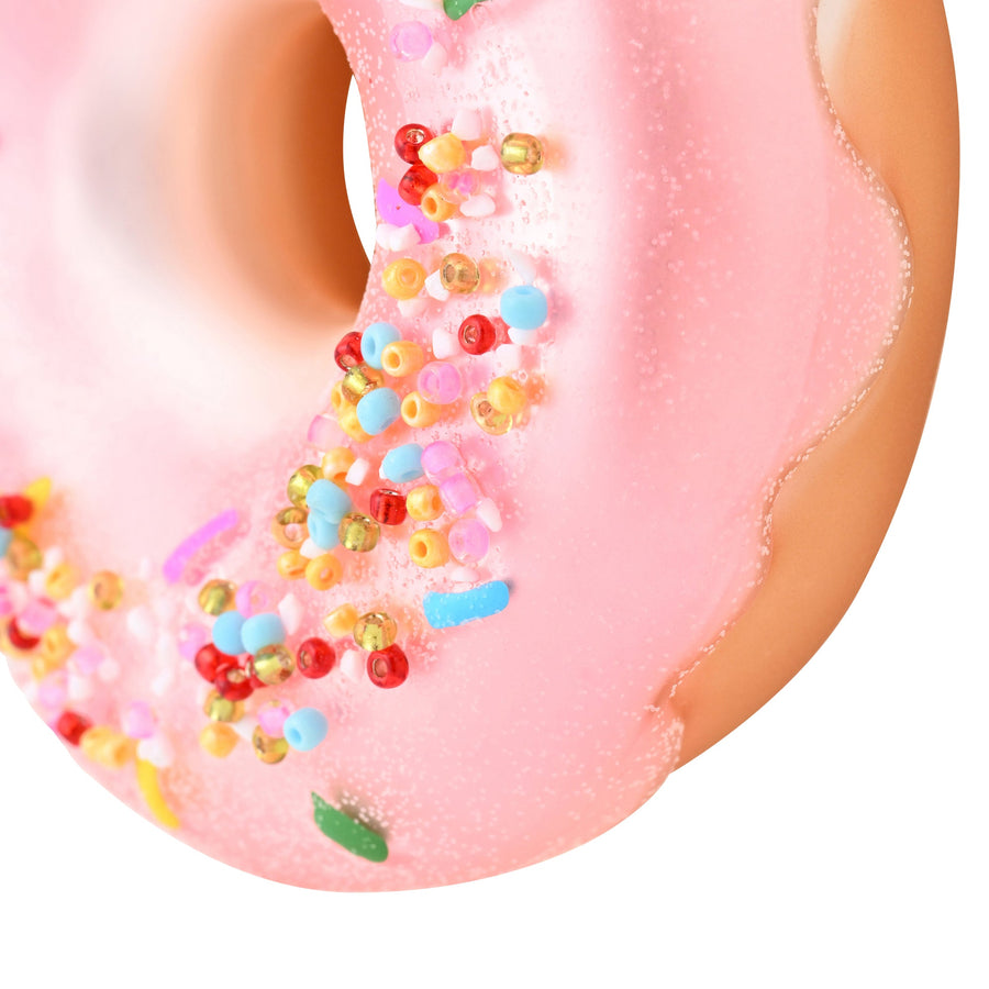 ガラスオーナメント ドーナツ ピンク